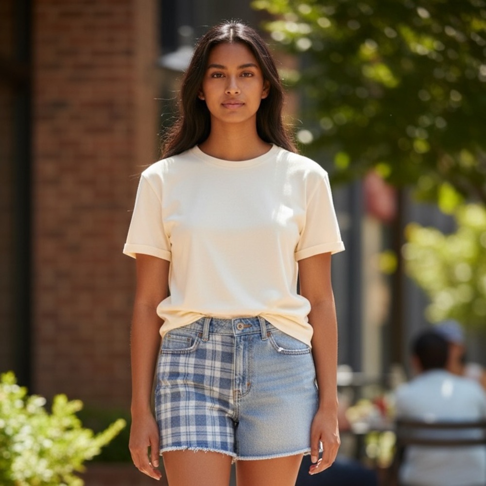 American Eagle Outfitters Highest Rise Mom Short Womens Size 2 Checkered Pattern